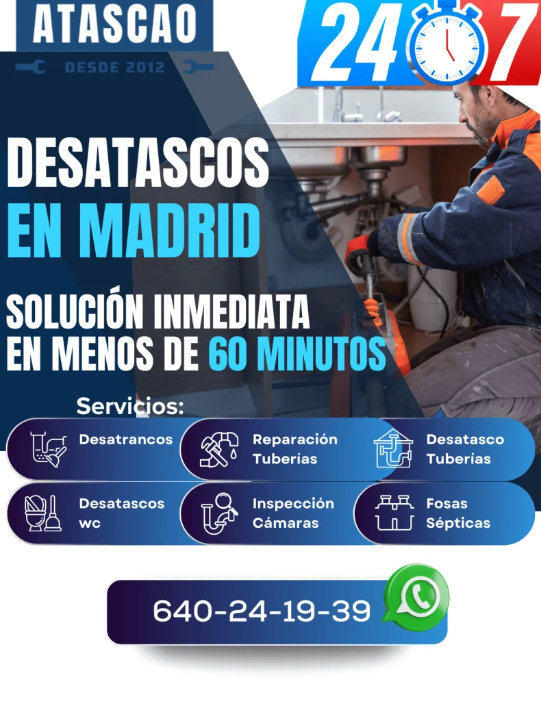 Desatascos en madrid 24 horas