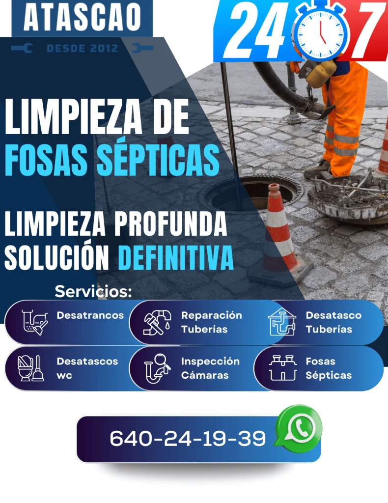 Limpieza de fosas septicas 24 horas