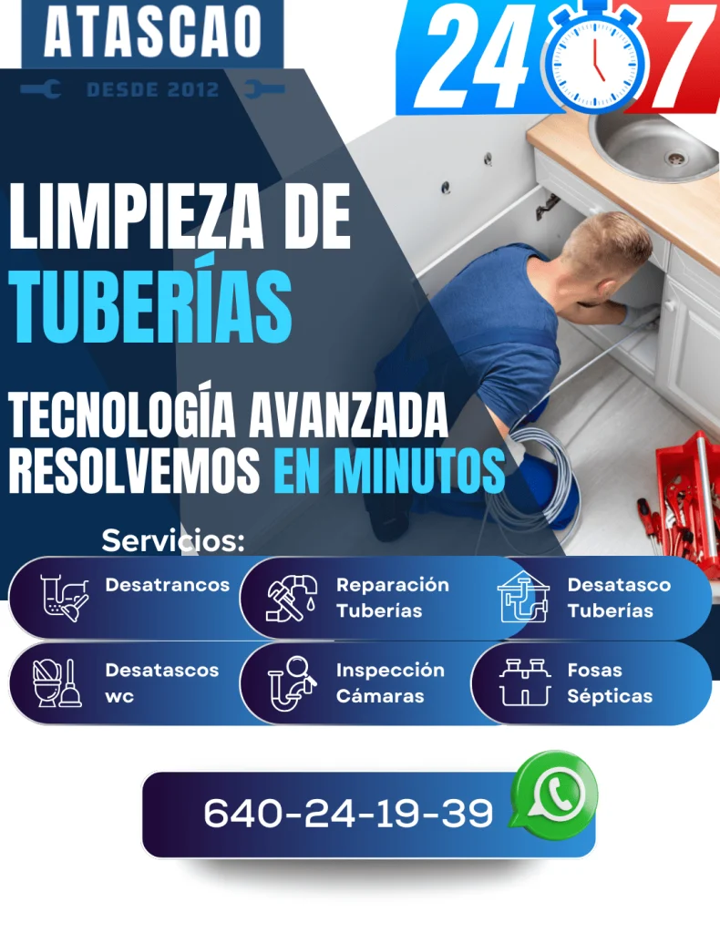 Limpieza de tuberias 24 horas